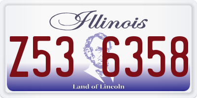 IL license plate Z536358