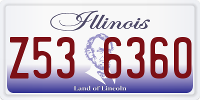 IL license plate Z536360