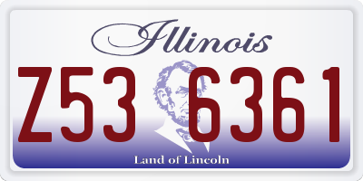 IL license plate Z536361