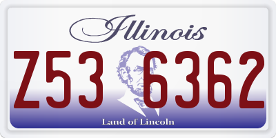 IL license plate Z536362