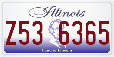 IL license plate Z536365
