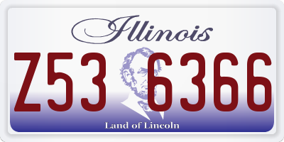 IL license plate Z536366