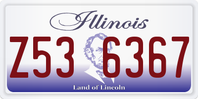 IL license plate Z536367