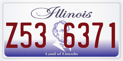 IL license plate Z536371