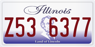 IL license plate Z536377