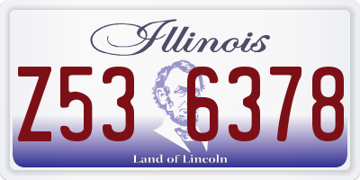 IL license plate Z536378