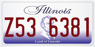 IL license plate Z536381