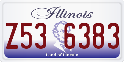 IL license plate Z536383
