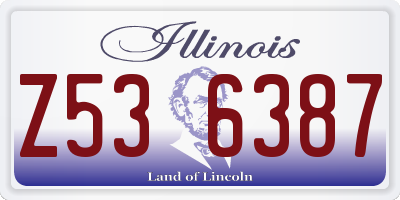 IL license plate Z536387
