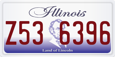 IL license plate Z536396