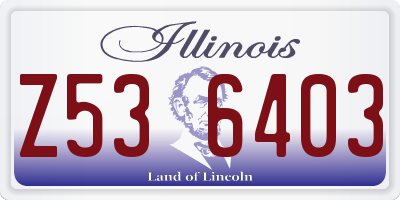 IL license plate Z536403