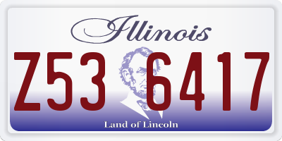 IL license plate Z536417