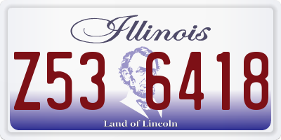IL license plate Z536418
