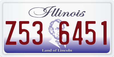 IL license plate Z536451