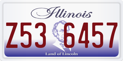IL license plate Z536457