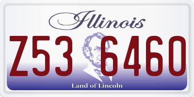 IL license plate Z536460