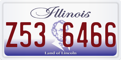 IL license plate Z536466