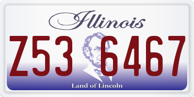 IL license plate Z536467
