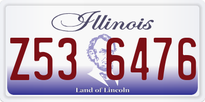 IL license plate Z536476