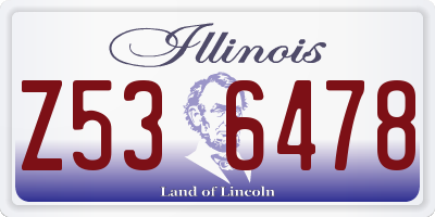 IL license plate Z536478