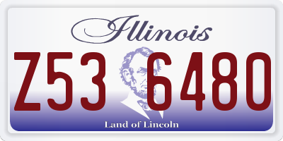 IL license plate Z536480