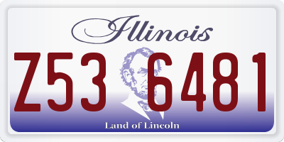 IL license plate Z536481