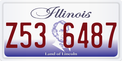 IL license plate Z536487