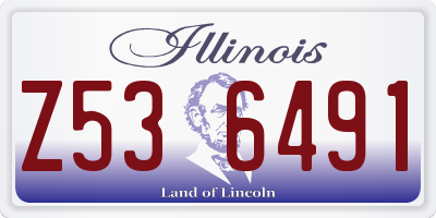 IL license plate Z536491