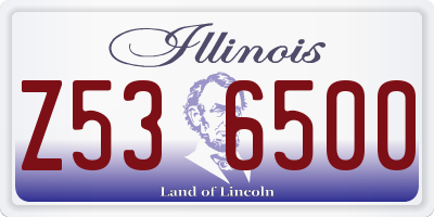 IL license plate Z536500