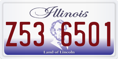 IL license plate Z536501