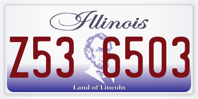 IL license plate Z536503