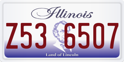 IL license plate Z536507