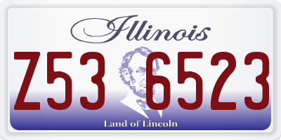 IL license plate Z536523