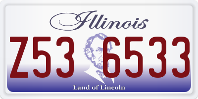 IL license plate Z536533