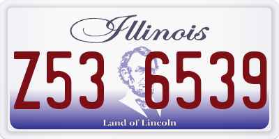 IL license plate Z536539
