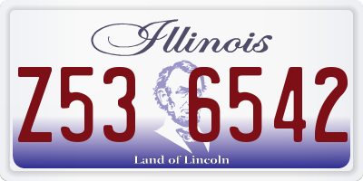 IL license plate Z536542