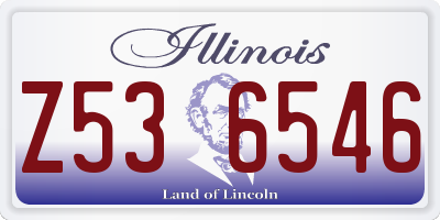 IL license plate Z536546