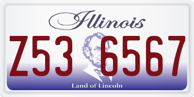 IL license plate Z536567