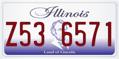 IL license plate Z536571