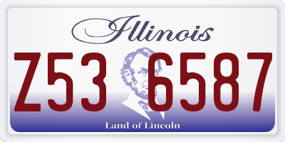 IL license plate Z536587
