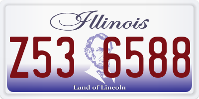 IL license plate Z536588