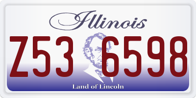 IL license plate Z536598