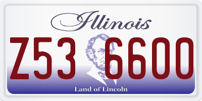IL license plate Z536600