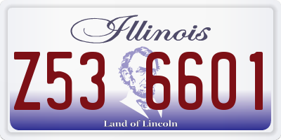 IL license plate Z536601