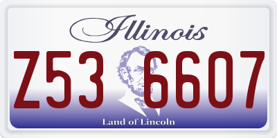 IL license plate Z536607