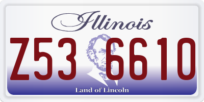 IL license plate Z536610