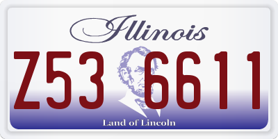 IL license plate Z536611