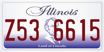 IL license plate Z536615