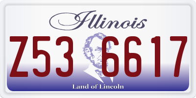 IL license plate Z536617
