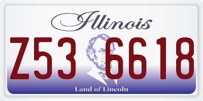 IL license plate Z536618
